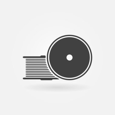 Filaman için 3d yazıcı vektör simgesi