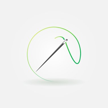 İğne vektör parlak logosu