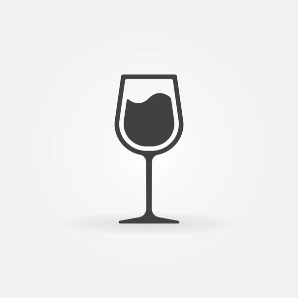 Glas Wein Vektor Symbol — Stockvektor