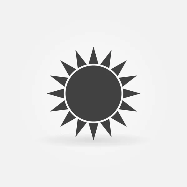 Logo o icono del sol negro — Vector de stock