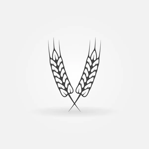 Вуха пшеничного логотипу або значка — стоковий вектор