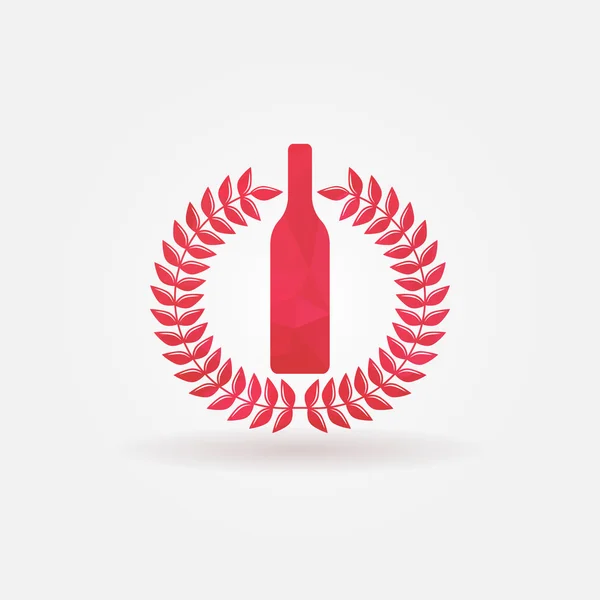 Vino Rosso logo vettoriale poligonale — Vettoriale Stock