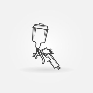 Spray gun logo clipart