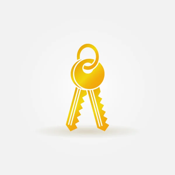 Keys guld vektor icon — Stock vektor