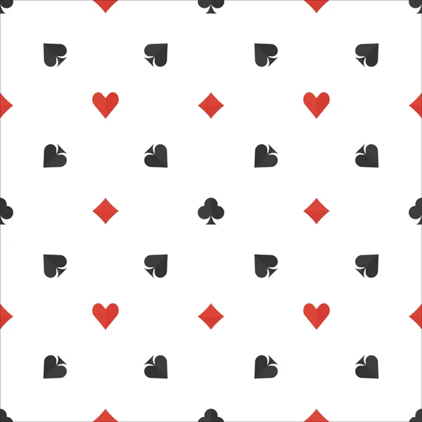 Poker flaches einfaches Muster — Stockvektor