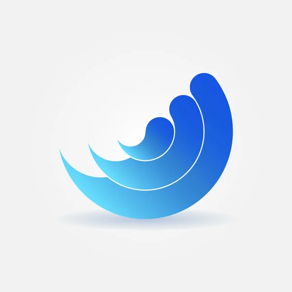 Wave icon or logo — Stock Vector