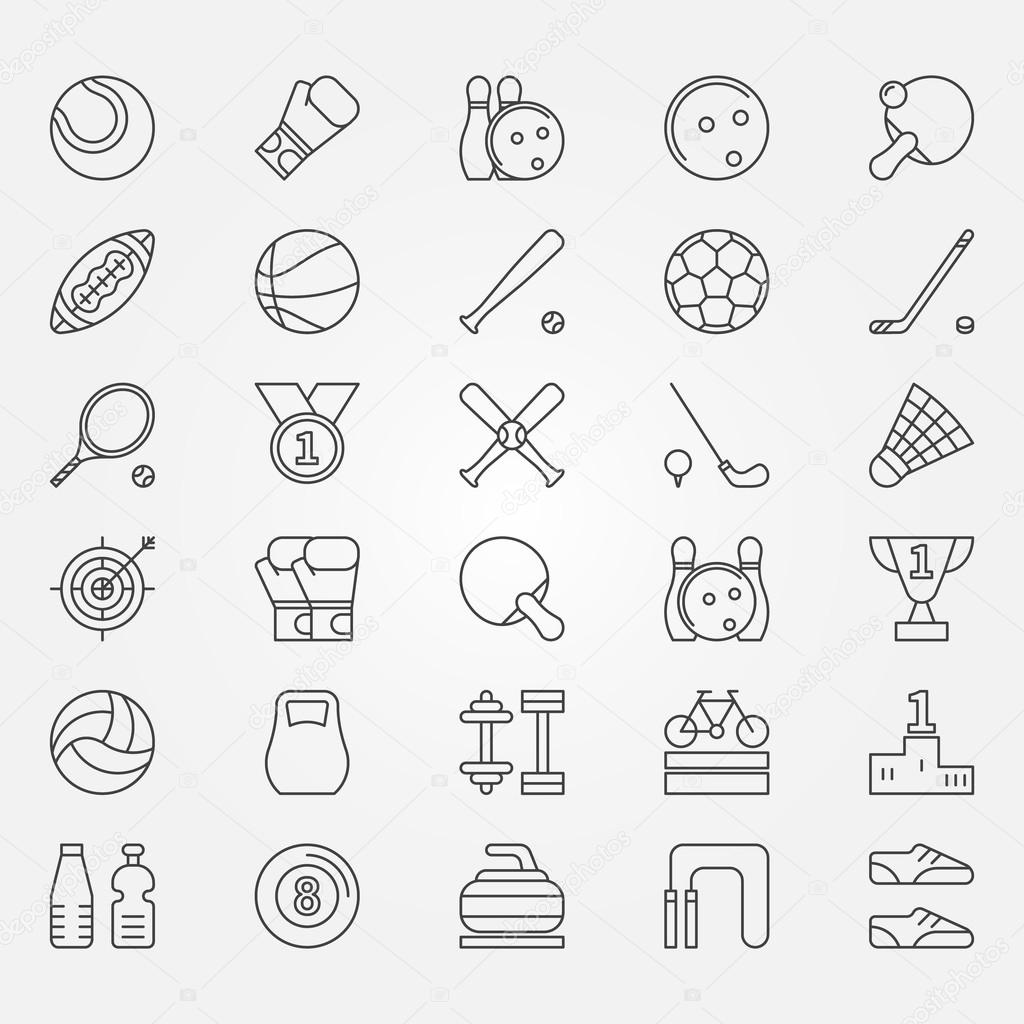 Sport line icons