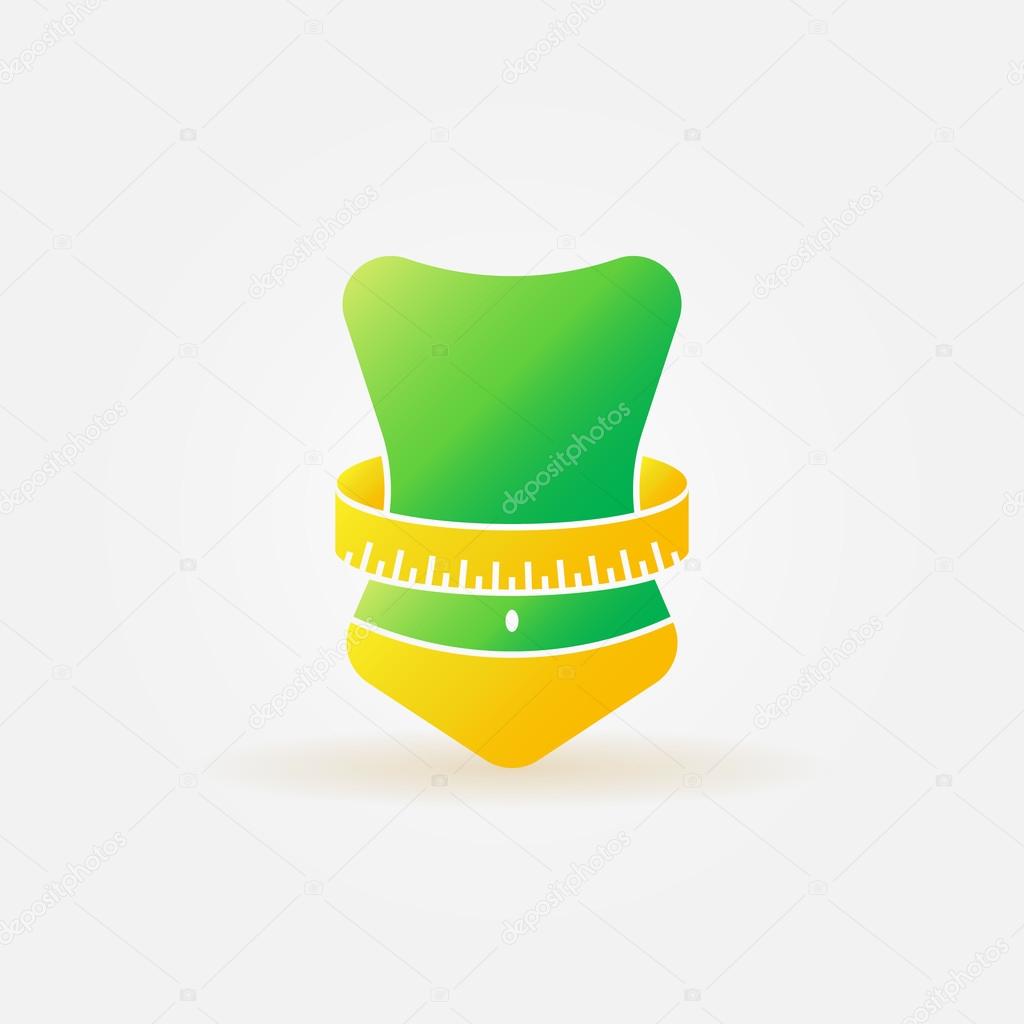 Weight loss icon or logo - vector bright fitness symbol