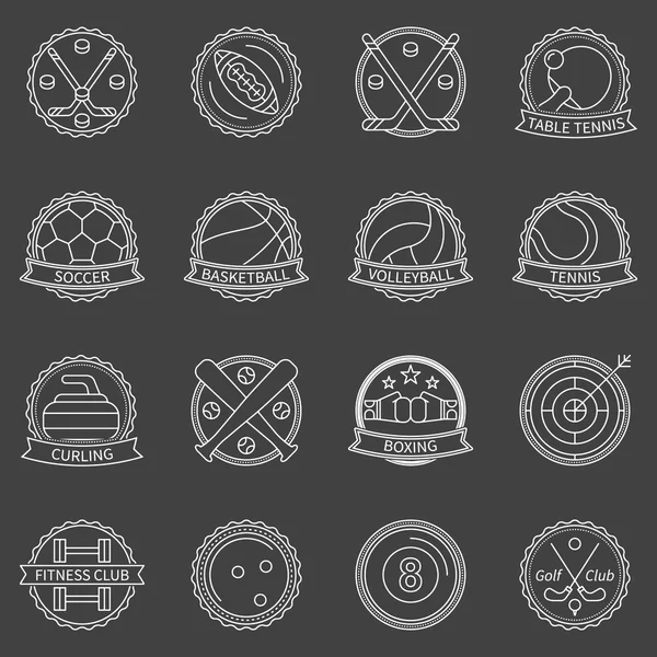 Etiquettes ou badges sport — Image vectorielle