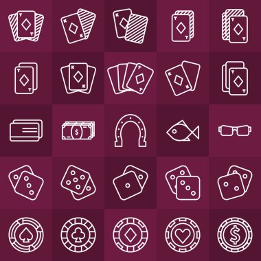 Poker minimal Icons set