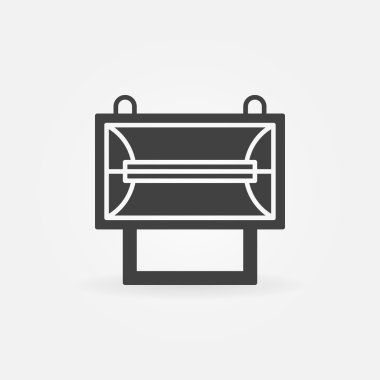 Halojen spot projektör siyah simgesi