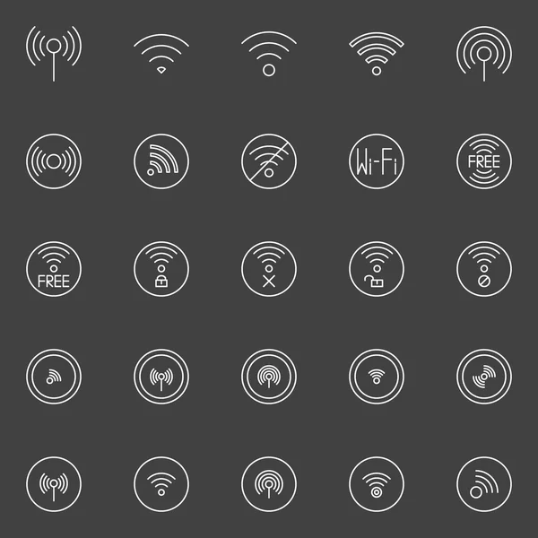 Wi-fi icons — Stock Vector