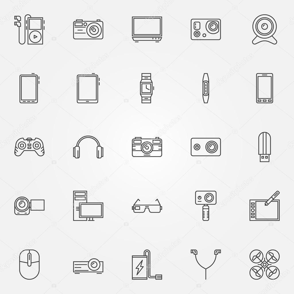 Gadgets and devices icons