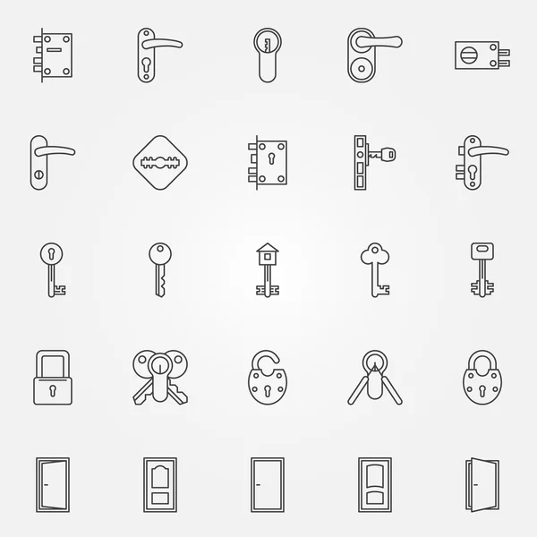 Iconos de cerradura Ilustración de stock