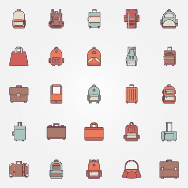 Çanta renkli simgeler