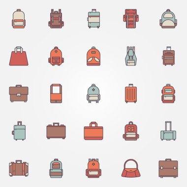 Bag colorful icons