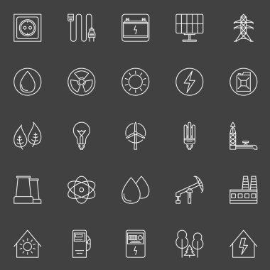 Enerji simgeler koleksiyonu