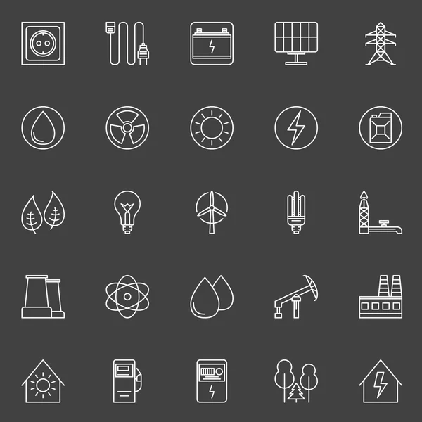 エネルギー アイコン コレクション — ストックベクタ