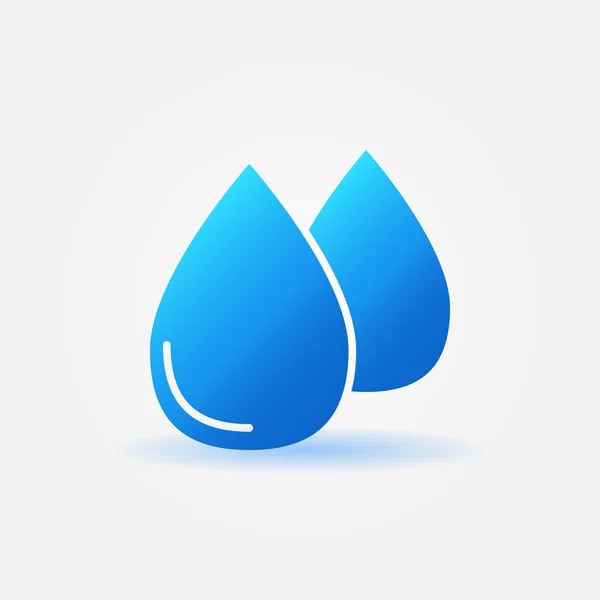 Vatten droppar ikonen eller logotyp — Stock vektor