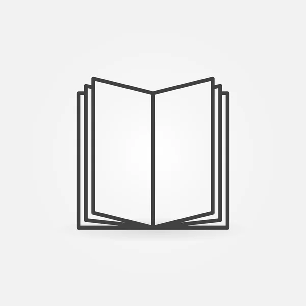Lineares Symbol für offenes Buch — Stockvektor
