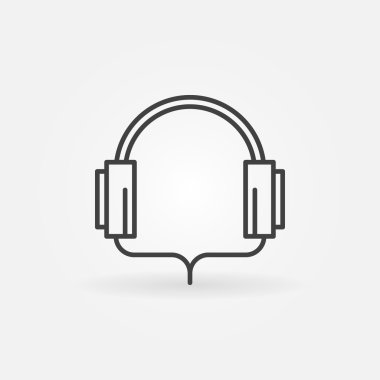 Kulaklık doğrusal simgesi