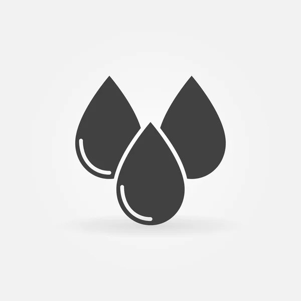 Gotas de agua icono — Vector de stock