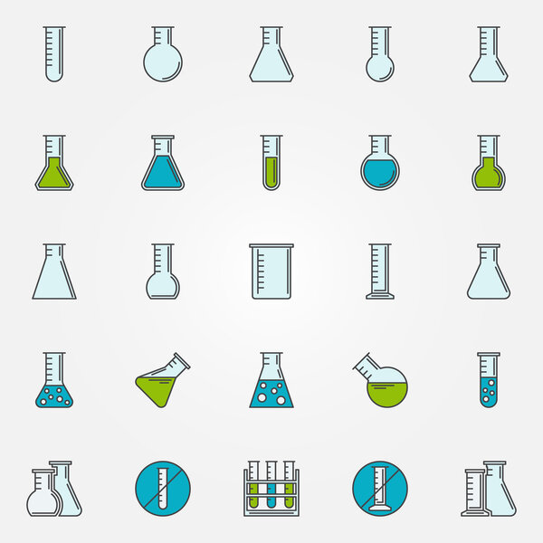 Test-tube icons set