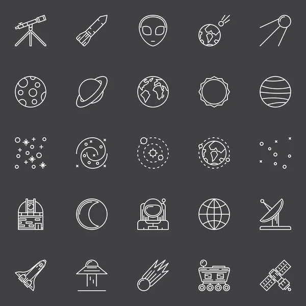 Space icons set — Stock Vector