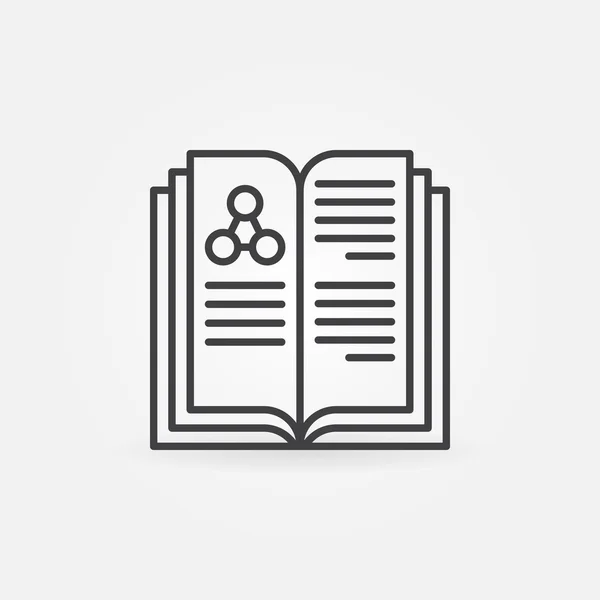 Icono libro de ciencia — Vector de stock