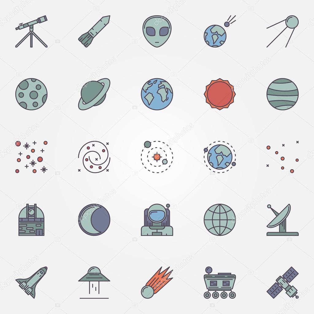 Astronomy and space icons