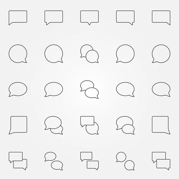 Speech bubble icons set — Stock Vector