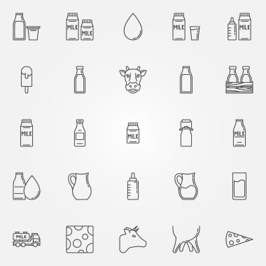 Süt Icons set