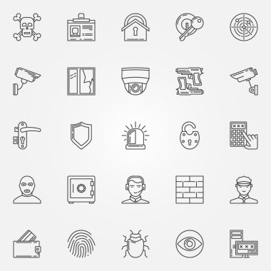Güvenlik Icons set