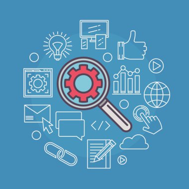 SEO vektör modern çizim