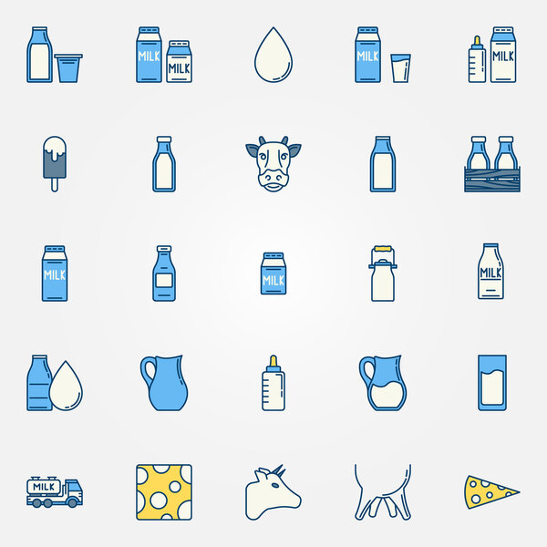 Milk vector icons