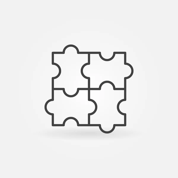 Puzzel lineaire pictogram — Stockvector