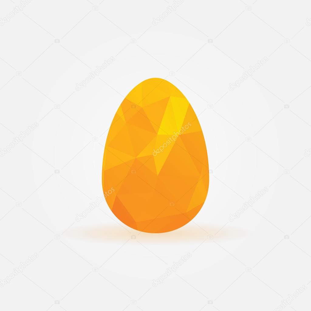 Polygonal golden egg symbol