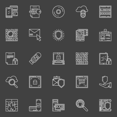 Bilgisayar veya Internet güvenlik simgeleri