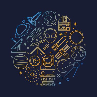 Astronomi veya alan illüstrasyon