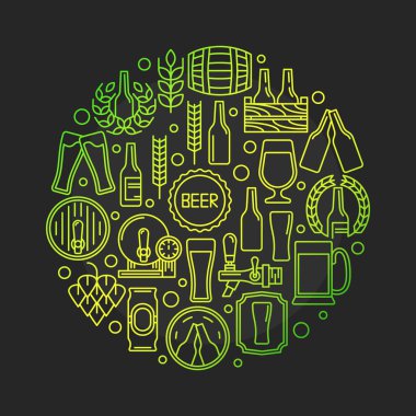 Bira doğrusal vektör çizim