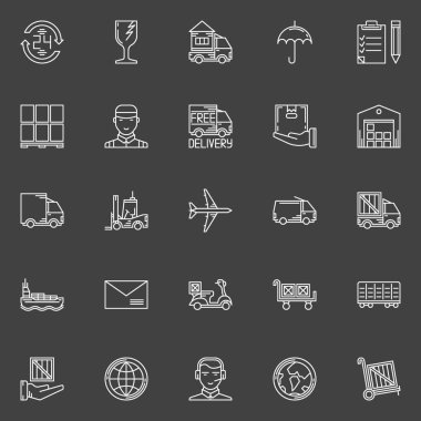 Beyaz teslim simgeler