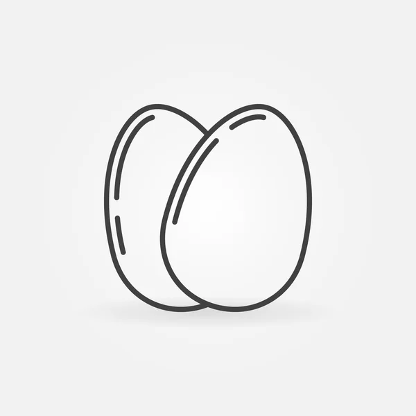 Icono del contorno de los huevos — Vector de stock