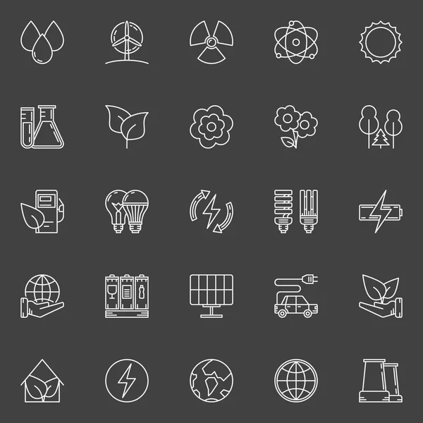 Ecology icons vector set — Stock Vector