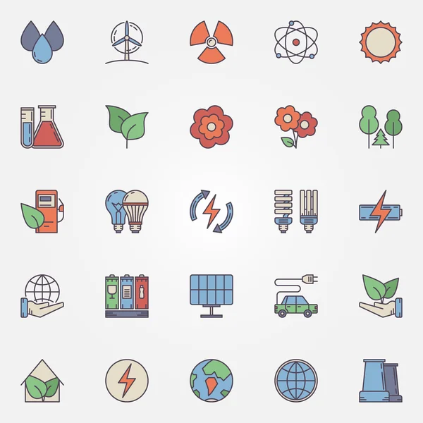 Vektör yeşil teknoloji simgeleri