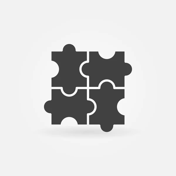 Puzzle icono plano — Vector de stock