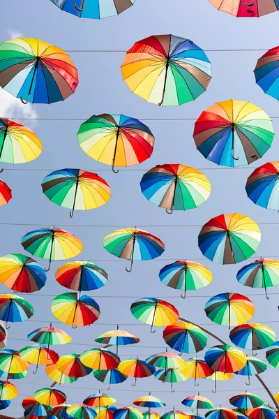 Rainbow umbrellas — Stock Photo, Image