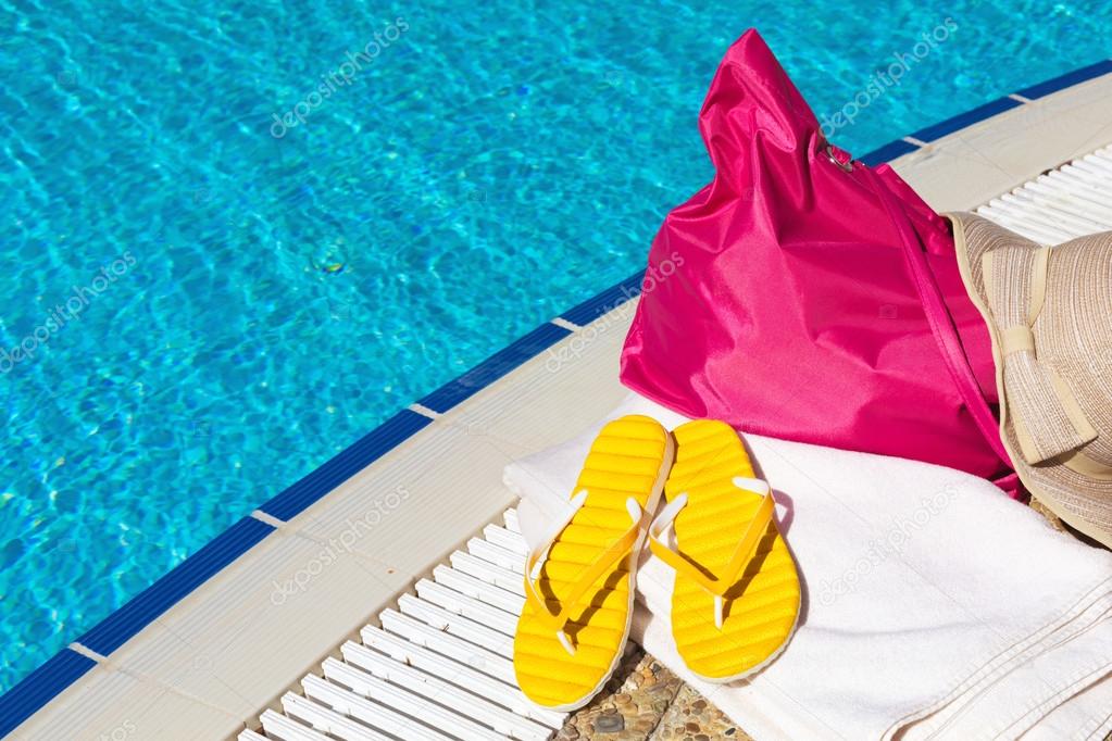 Beach accessories at the pool