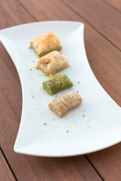 Variety of turkish baklava — Stock Photo, Image