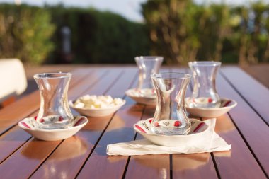 Türk çayı aksesuarları kavramı