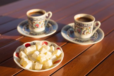 Türk kahvesi aksesuarları kavramı